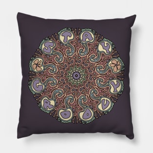 Stay Groovy Hippie Mandala Pillow