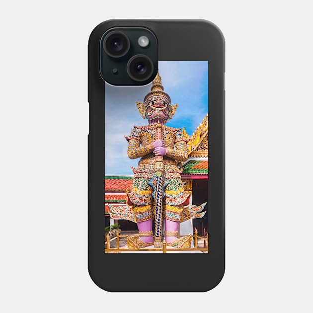 Guardian Of Wat Pra Kaew Grand Palace ,Bangkok Phone Case by bulljup