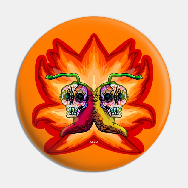 Chilitos picosos / Sugar skull chillis Pin by ANDYWARHORE