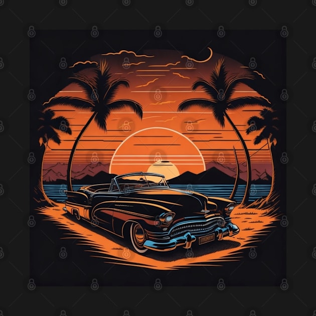 sunset classic car by Jason