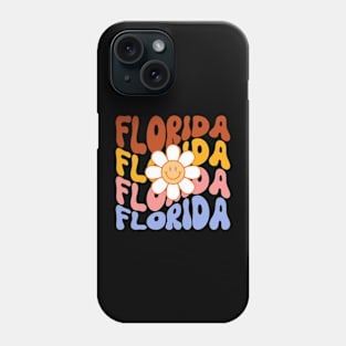 Florida Groovy Daisy Travel Wanderlust State Phone Case