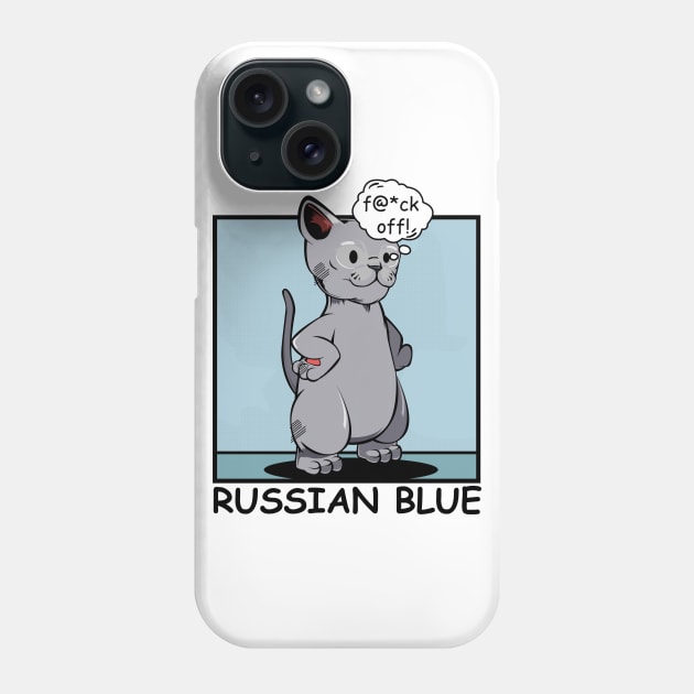 Russian Blue Cat Phone Case by Lumio Gifts