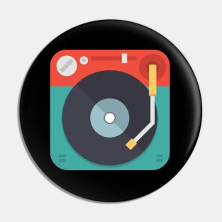 Retro Vinyl Turntable Pin