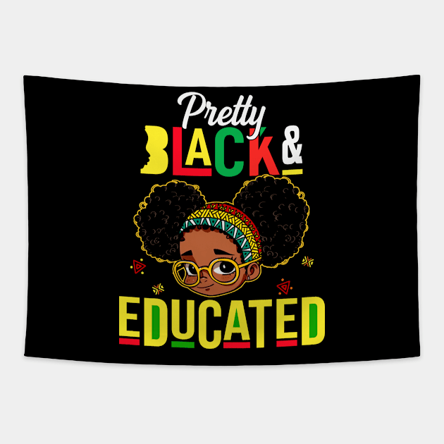 Pretty Black & Educated African American Black History Girls Tapestry by _So who go sayit_