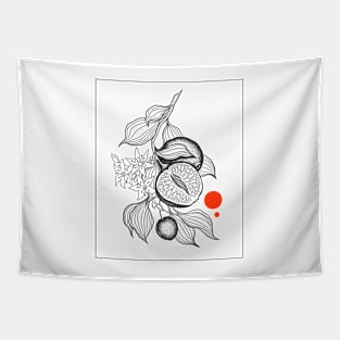 Orange branch Tapestry