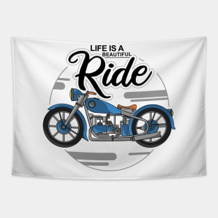 Motorcycle with Automatic Tapestry