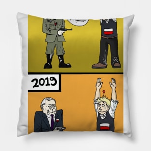 Poland Then and Now Pillow