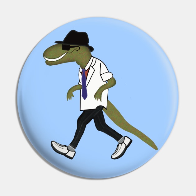 Crocodile wearing a Fedora Pin by FlippinTurtles