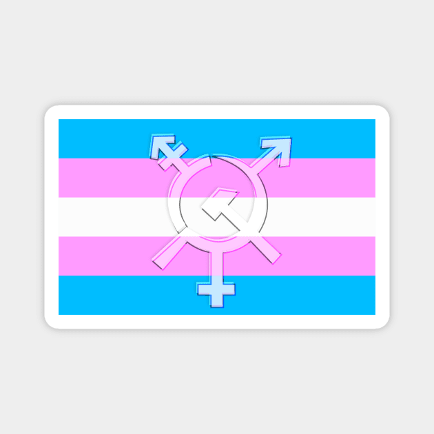 Trans Communist Pride Magnet by WallHaxx