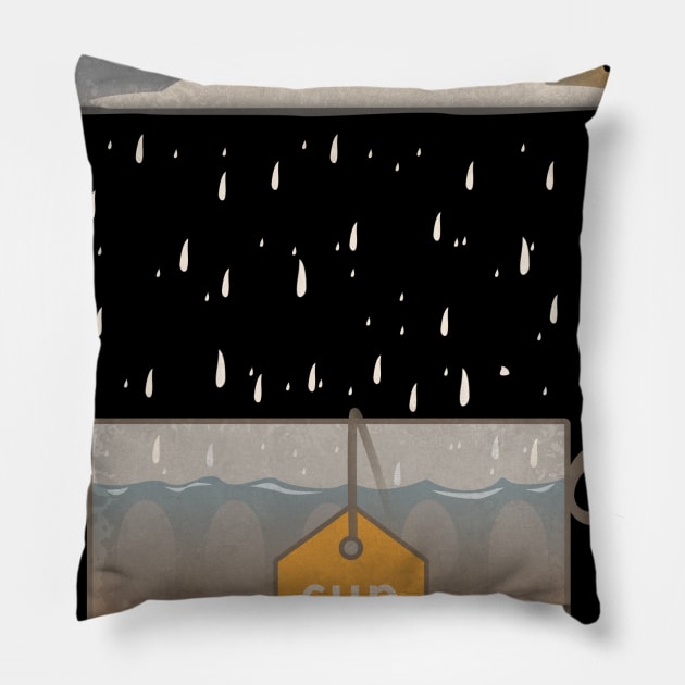 Cup Of Rain Pillow by Zakaria Azis