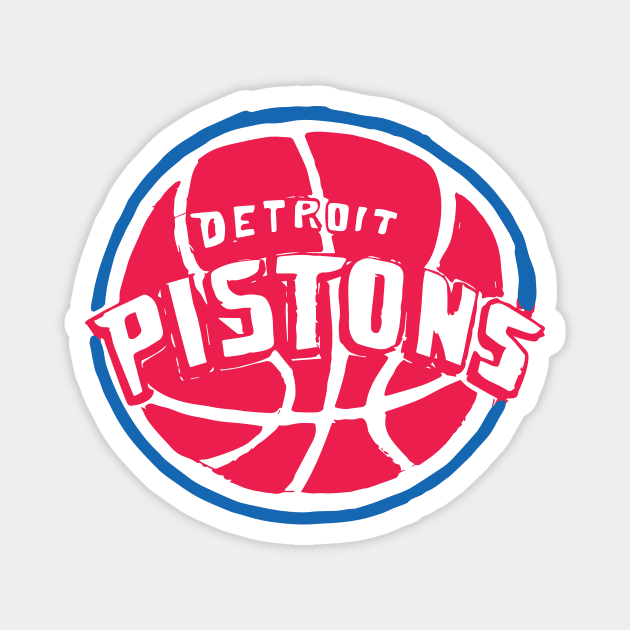 Detroit  Pistoooons Magnet by Very Simple Graph