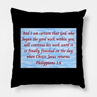 Bible Verse Philippians 1:6 Pillow