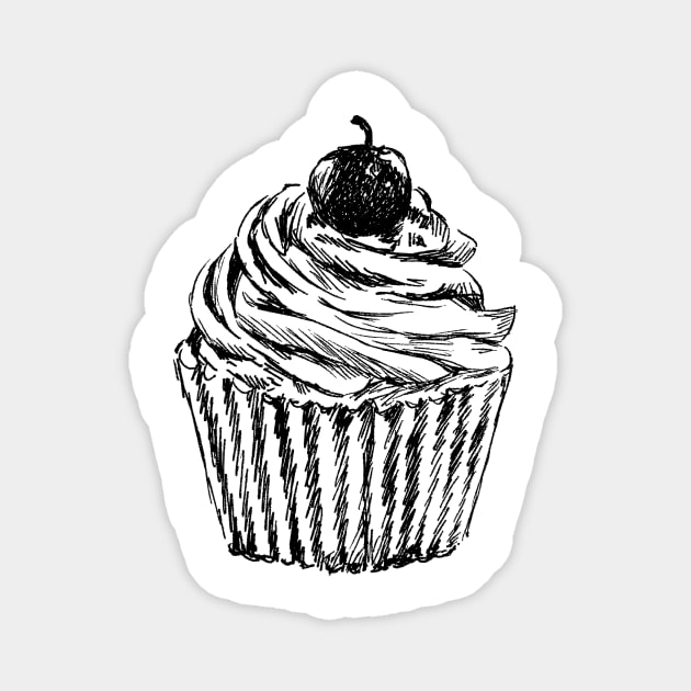 Cupcake Illustration Magnet by rachelsfinelines