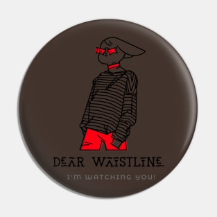 Dear Waistline - featuring urban girl in red sunglasses Pin