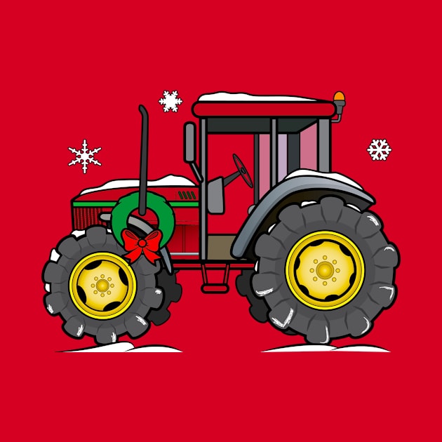 Tractor at the Holidays by PenguinCornerStore