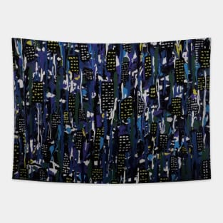 Stormy Night in the City Tapestry