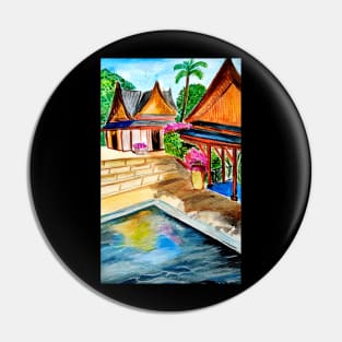 Amanpuri, Aman Hotels in watercolor Pin