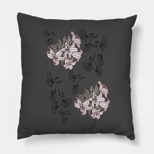 Birds In Flight & Lillies Pillow