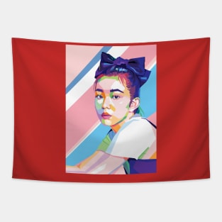 irene red velvet Tapestry