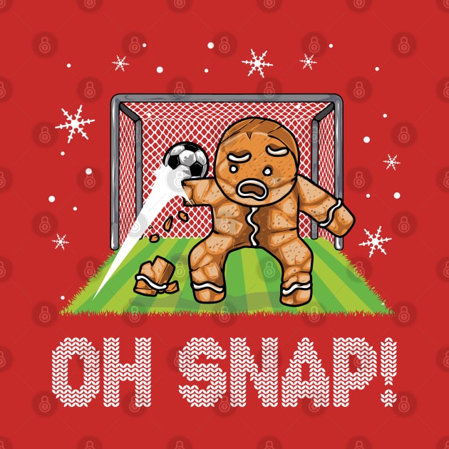 Christmas Soccer Goalie Gingerbread Man Oh Snap by E