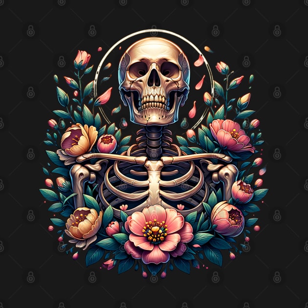 Floral Skull Power Of Positivity by SOS@ddicted