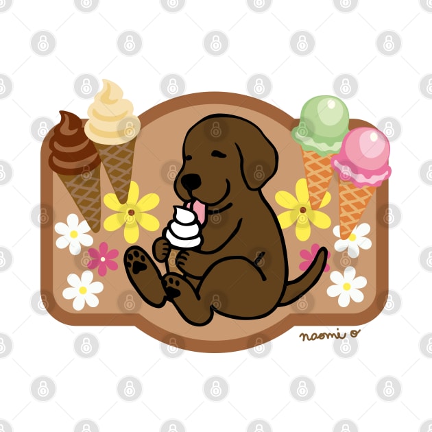 Chocolate Labrador Ice Cream Lover by HappyLabradors