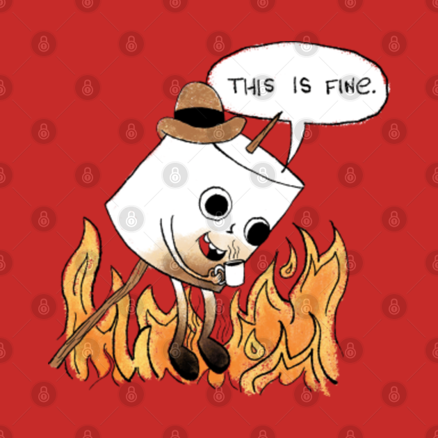 Meme This Is Fine Toilet Paper - Meme - Mask | TeePublic