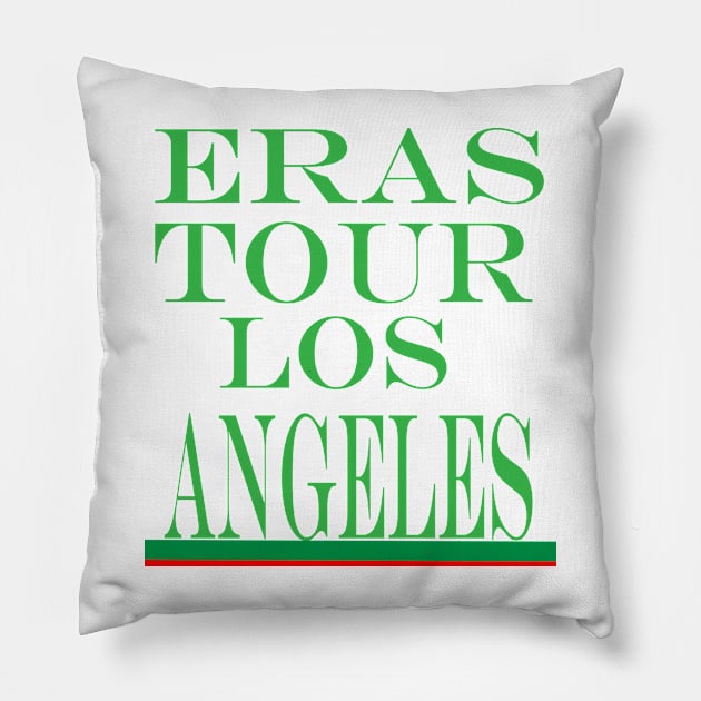 eras tour los angeles Pillow by NadisinArt