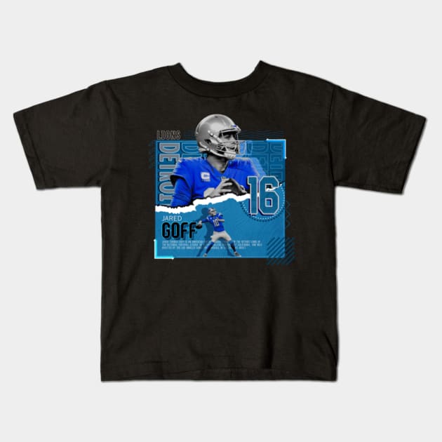 Rinkha Jared Goff Football Paper Poster Lions Kids T-Shirt