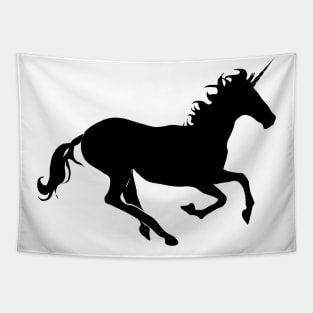 Black Unicorn Silhouette Tapestry