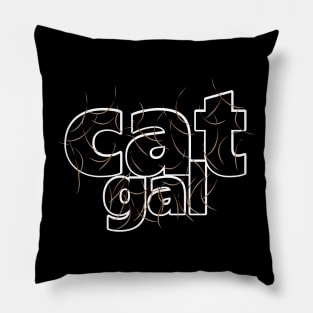 Cat Gal Tabby Hair Pillow