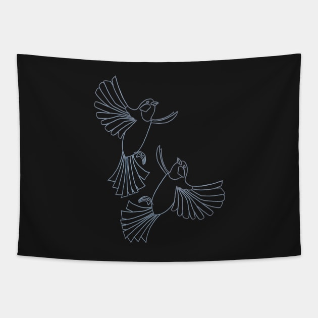 Two Birds In Flight Tapestry by MagsWilliamson