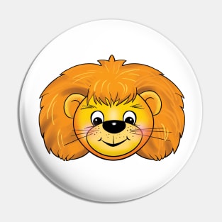 Cute lion, little lion face smiling, Orange-gold manes lion cub smile, happy leo baby, baby shower, beautiful lion gifts for children collection Pin