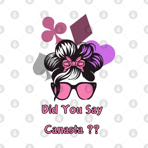 " Canasta Jubilation: Card Queen's Elegance"- Funny Canasta Lover by stickercuffs