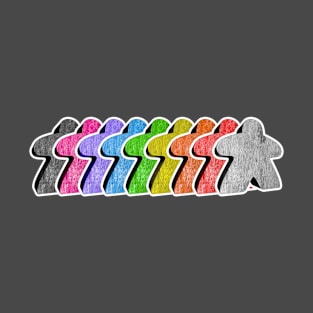 Meeple Rainbow Row T-Shirt