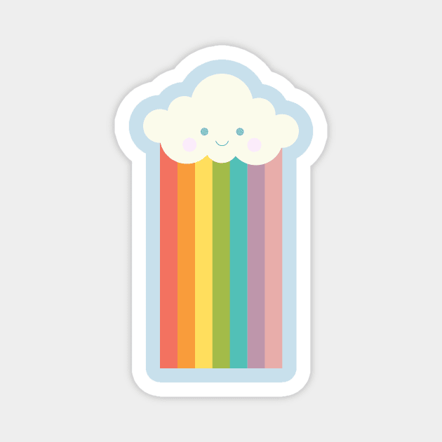 Proud rainbow cloud Magnet by EuGeniaArt