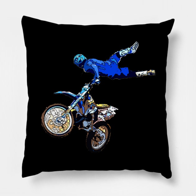 motocross Pillow by rickylabellevie