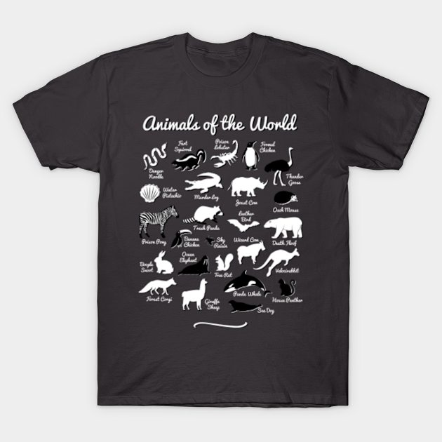 Animals of the World - Animal Names Of The World - T-Shirt