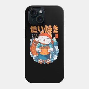 Japanese Food Fish Waffle Neko Phone Case