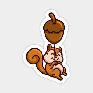 flying squirrel with peanut balloons Magnet