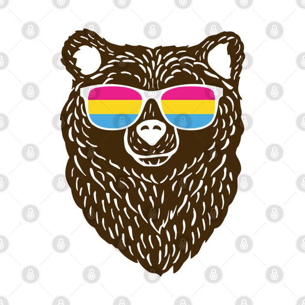 LGBTQ Bear Cool Sunglasses Progressive Pansexual Flag by Sonyi