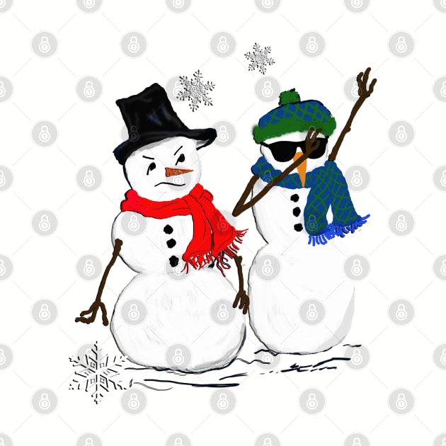 Funny Dabbing Snowman Gift Products, Grumpy Snow Friend Christmas & Winter Fun Gifts by tamdevo1