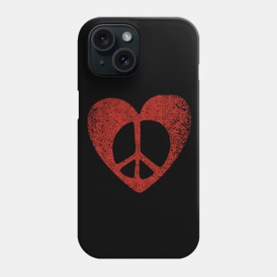 Peace & Love Hippie Heart Tee Phone Case