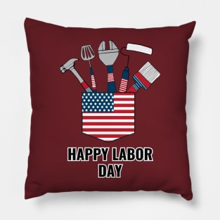 Happy Labor Day Pillow