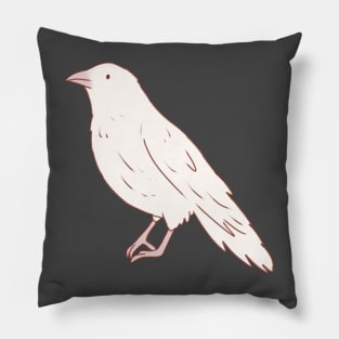 White crow art Pillow