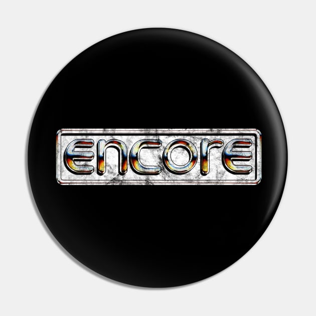 Retro Video Games Encore Logo Vintage Pin by Meta Cortex