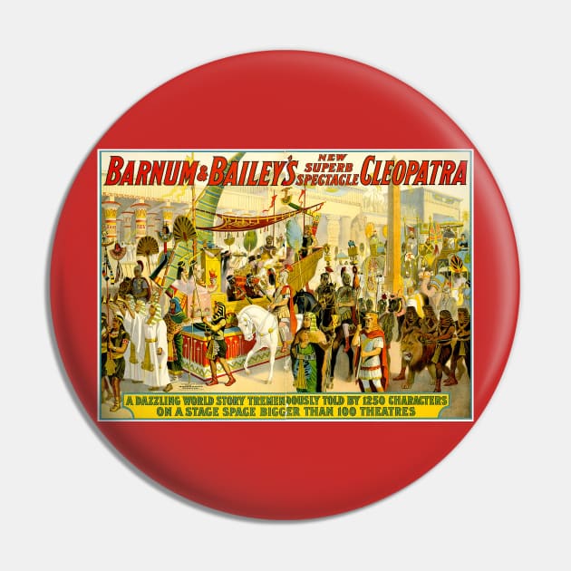 Barnum and Baily Cleopatra Circus Vintage Extravaganza Print Pin by posterbobs