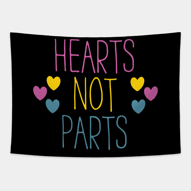hearts not parts Tapestry by christinamedeirosdesigns