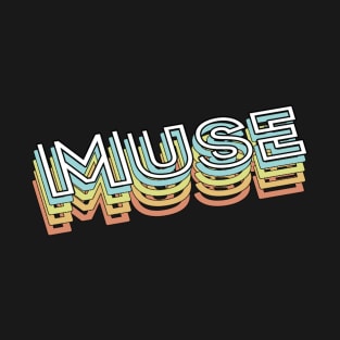 Muse Retro Typography Faded Style T-Shirt