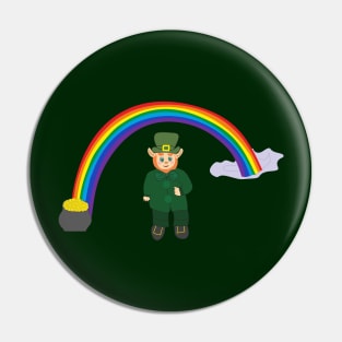 Shamrock Rainbow for leprechaun Pin